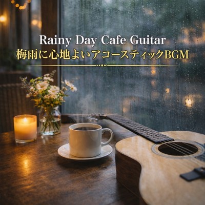 Rainy Day Cafe Guitar - Relax & Focus Acoustic Front Cover