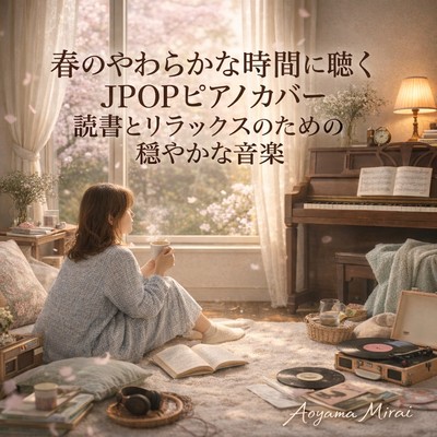 Relaxing JPOP Piano Covers to Listen to in the Soft Spring Time - Calm Music for Reading and Relaxation Front Cover