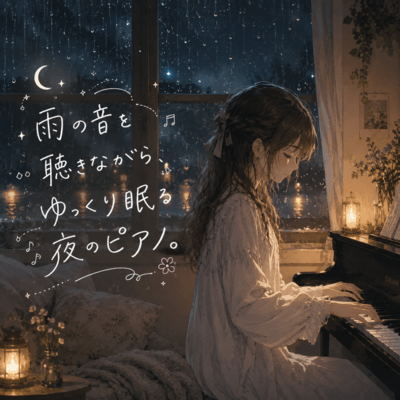 Piano for Slowly Falling Asleep to the Sound of Rain. Front Cover