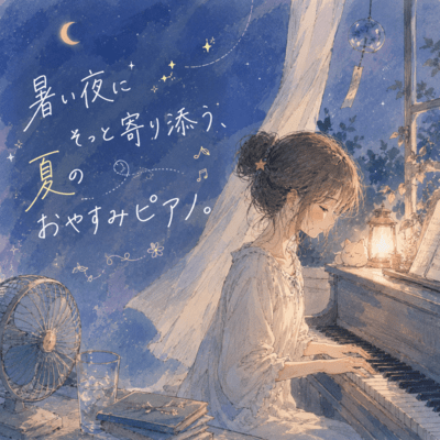Summer Goodnight Piano for Warm Nights. Front Cover