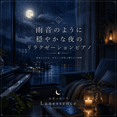 雨音のように穏やかな夜のリラクゼーションピアノのジャケット写真