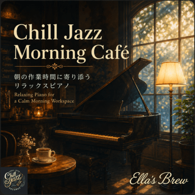 Chill Jazz Morning Café - Relaxing Piano for a Calm Morning Workspace Front Cover