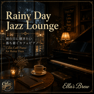 Rainy Day Jazz Lounge - Calm Café Piano for Rainy Days Front Cover