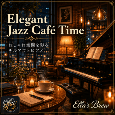 Elegant Jazz Café Time - Chillout Piano for Stylish Spaces Front Cover
