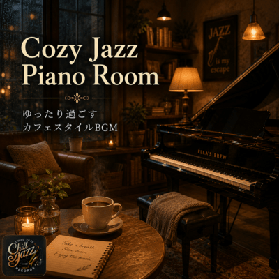 Cozy Jazz Piano Room – ゆったり過ごすカフェスタイルBGMのジャケット写真