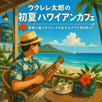 Ukulele Taro's Early Summer Hawaiian Café Relax & Chillout BGM with Ocean Waves Front Cover
