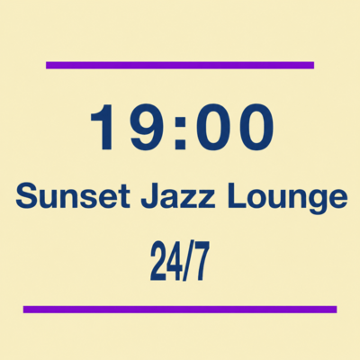 19:00 Sunset Jazz Lounge: Unwind with Chillout Jazz Time at Dusk Cafe Front Cover