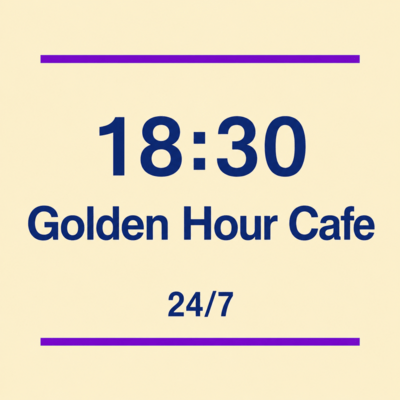18:30 Golden Hour Cafe: Relax with Gentle Sunset and Jazz Piano Front Cover