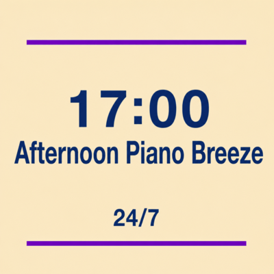 Relaxing Piano Accompaniment for a Refreshing Afternoon - 17:00 Afternoon Piano Breeze Front Cover
