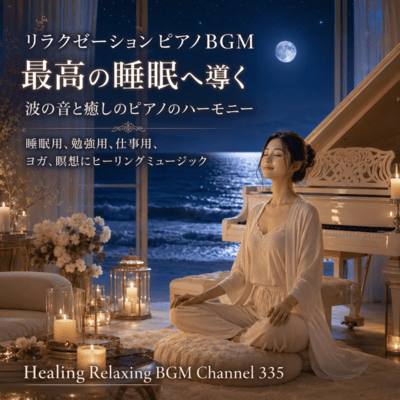 リラクゼーション ピアノBGM 最高の睡眠へ導く波の音と癒しのピアノのハーモニー 睡眠用、勉強用、仕事用、ヨガ、瞑想にヒーリングミュージック (2026 Remaster)のジャケット写真