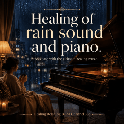 Healing of rain sound and piano. Stress care with the ultimate healing music. (2026 Remaster)のジャケット写真