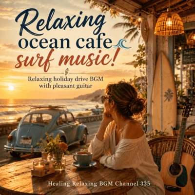Relaxing ocean cafe surf music! Relaxing holiday drive BGM with pleasant guitar (2026 Remaster) Front Cover