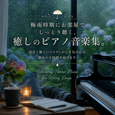 A soothing collection of piano music to enjoy in the comfort of your home during the rainy season. (2026 Remaster) Front Cover