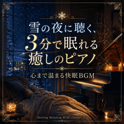 Listen to Soothing Piano for Sleep on a Snowy Night - 3-minute Quick Sleep BGM that Warms Your Heart (2026 Remaster) Front Cover