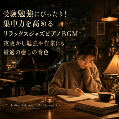 受験勉強にぴったり!集中力を高めるリラックスジャズピアノBGM 夜更かし勉強や作業にも最適の癒しの音色 (2026 Remaster)のジャケット写真