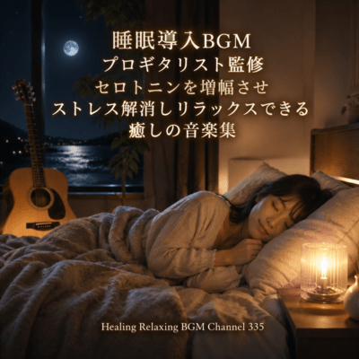 睡眠導入BGM プロギタリスト監修 セロトニンを増幅させストレス解消しリラックスできる癒しの音楽集 (2026 Remaster)のジャケット写真