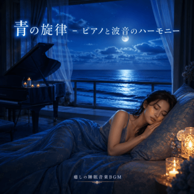 Blue melody -harmony of piano and waves (2026 Remaster) Front Cover
