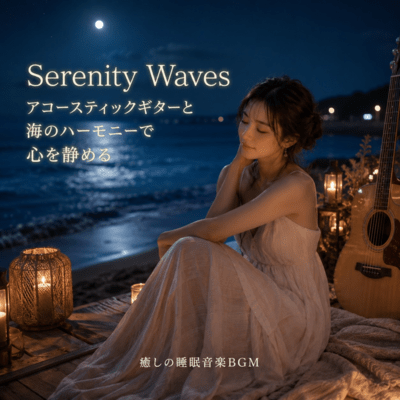 Serenity Waves calms your heart with acoustic guitar and sea harmony (2026 Remaster) Front Cover
