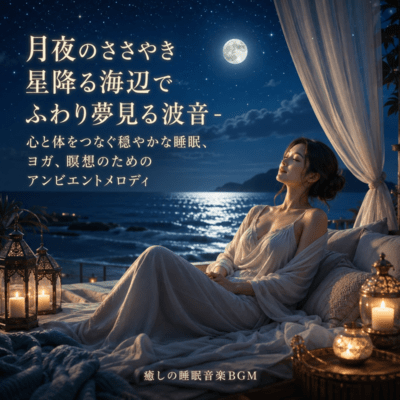 Wave sounds that dreak in the moonlit whispering stars -A gentle sleep, yoga, and meditation for meditation. (2026 Remaster) Front Cover