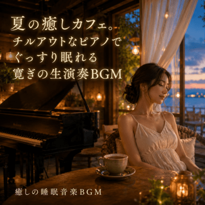 Summer Healing Cafe: Live Piano Music for Deep Sleep and Relaxation, Chill-Out Instrumental Background Music (2026 Remaster) Front Cover