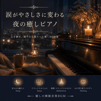 Healing Night Piano That Transforms Tears into Kindness (2026 Remaster) Front Cover