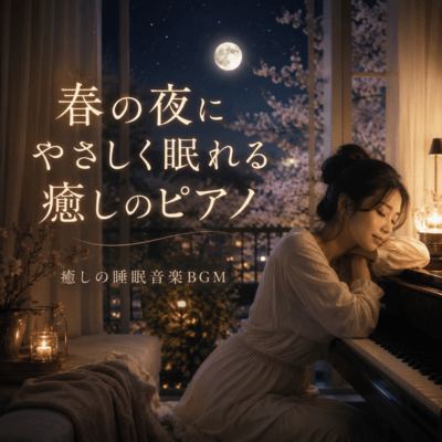 Gentle Piano for Spring Night Sleep (2026 Remaster) Front Cover