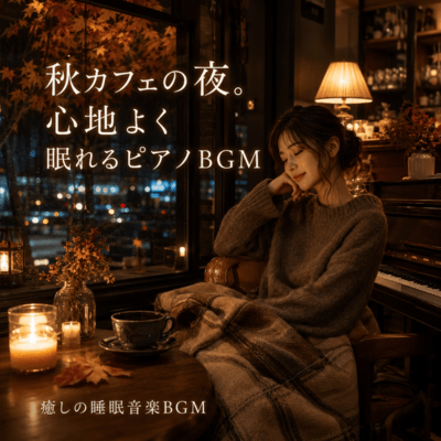 Autumn cafe night. Piano BGM for a comfortable sleep (2026 Remaster) Front Cover