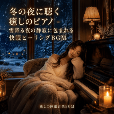 Healing piano to listen to on a winter night - Healing BGM for a good night's sleep wrapped in the silence of a snowy night (2026 Remaster) Front Cover