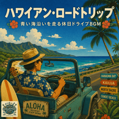 Hawaiian Road Trip Relaxing Coastal Drive BGM Front Cover