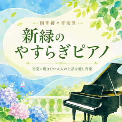 Relaxing Piano with Fresh Greenery - Elegant Healing Music for Adults to Listen to in Early Summer Front Cover