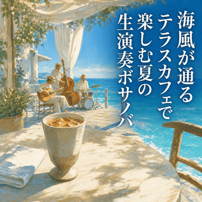 Enjoy live bossa nova music at a terrace café where the sea breeze flows, perfect for summer. Front Cover