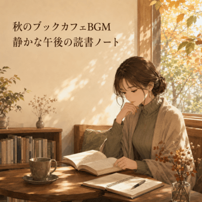 Autumn Book Cafe Music for Notes Front Cover