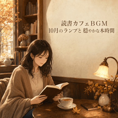 読書カフェBGM 10月のランプと穏やかな本時間のジャケット写真
