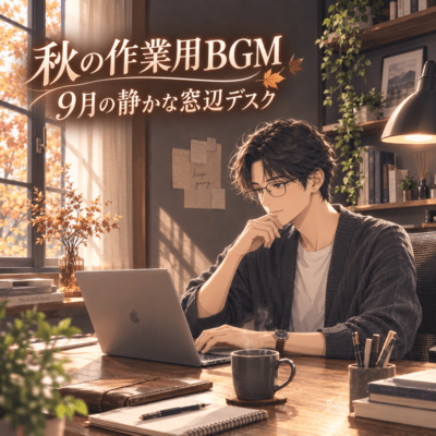 秋の作業用BGM 9月の静かな窓辺デスクのジャケット写真