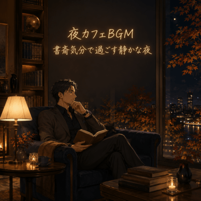 夜カフェBGM 書斎気分で過ごす静かな夜のジャケット写真