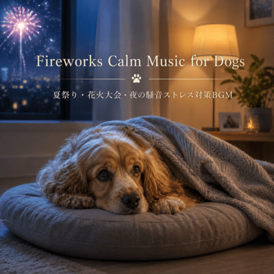 Fireworks Calm Music for Dogs - Loud Night Anxiety Relief Front Cover