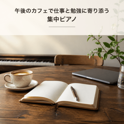 Focus Piano for Work and Study at an Afternoon Cafe Front Cover