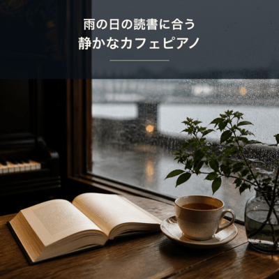 Quiet Cafe Piano for Reading on a Rainy Day Front Cover
