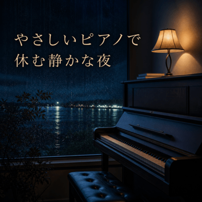 A Quiet Night Resting with Gentle Piano Front Cover