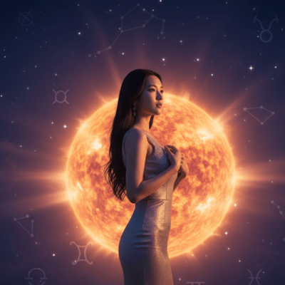 Sun in the night sky Front Cover