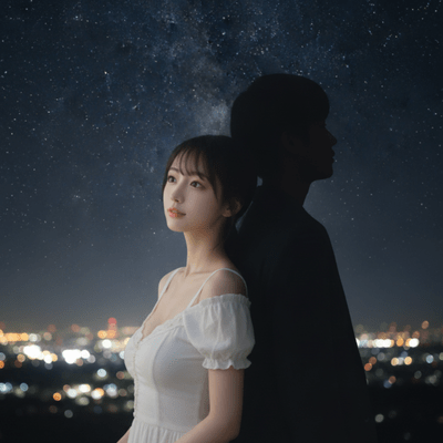 Under the stars, I feel your heart Front Cover