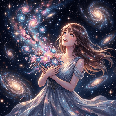 A bouquet from space Front Cover