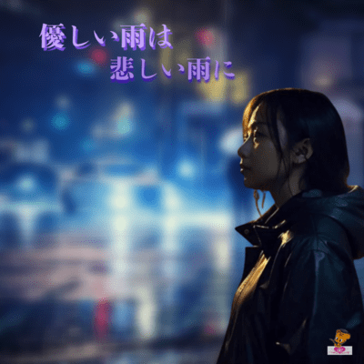 Gentle rain turns to sad rain (Rain series_ver.3 female vocal) Front Cover