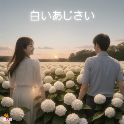 White hydrangea (Hydrangea series_ver.5-female vocals) Front Cover