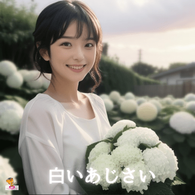 White hydrangea (Hydrangea series_ver.6 female harmony) Front Cover