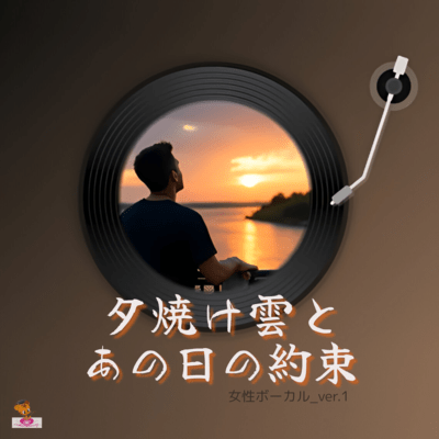 夕焼け雲と あの日の約束 (雲 シリーズ_ver.5 女性ボーカル_ver.1)のジャケット写真