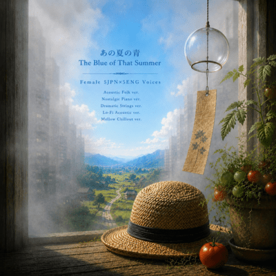 The Blue of That Summer (Female 5JPN & 5ENG Voices) Front Cover