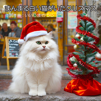 まんまる白い猫がいたクリスマスのジャケット写真