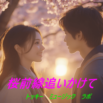 Following the cherry blossom front Front Cover