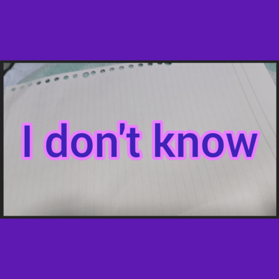 I don't know Front Cover